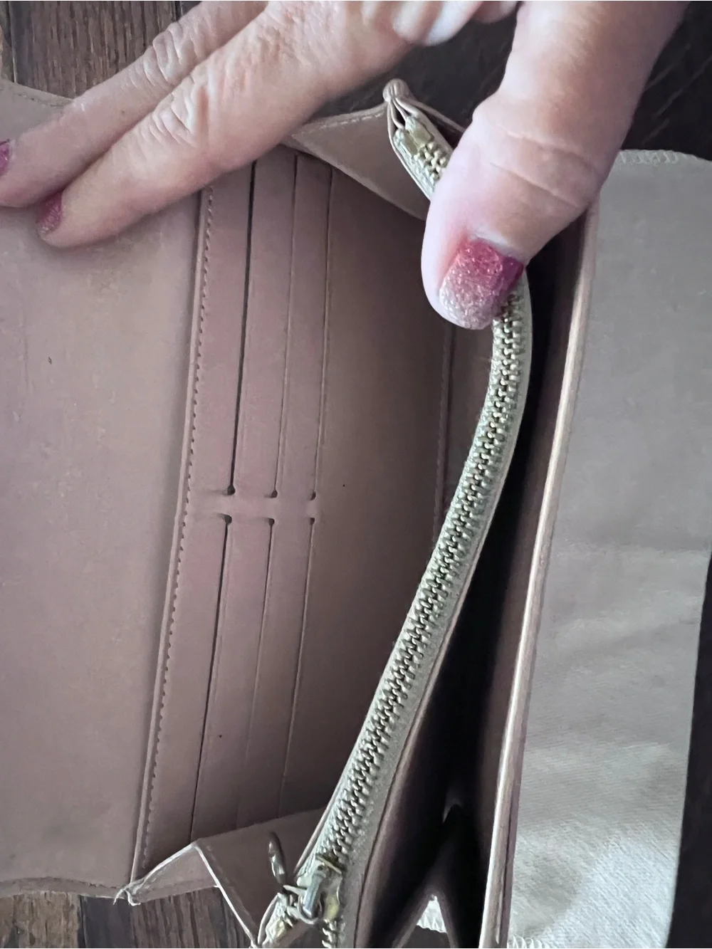 Louis Vuitton Gold Yellow Vernis Long Wallet with Gold Chain